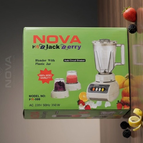 NOVA Black berry blender with plastic jar